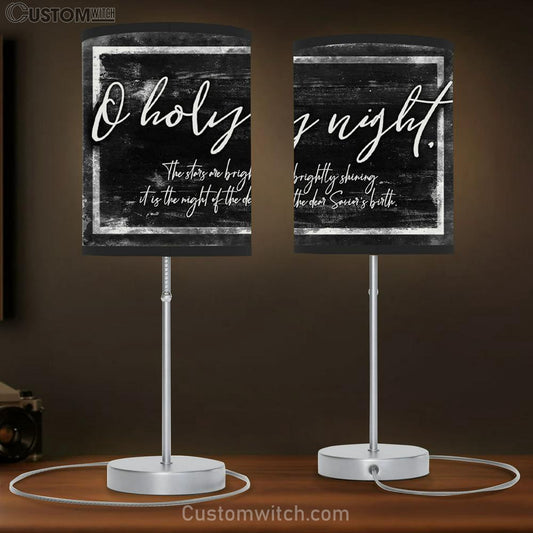 O Holy Night The Stars Are Brightly Shining Christmas Table Lamb Gift - Christian Bedroom Decor