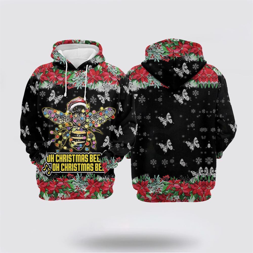 Oh Christmas Bee 1 All Over Print 3D Hoodie For Men & Women, Christmas Hoodie Cute, Christmas Gift, Christmas Fashion