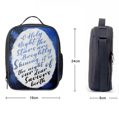 Oh Holy Night The Stars Are Brightly Shining Lunch Bags, Bible Verse Lunch Bag For Men And Women