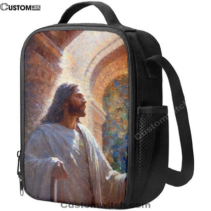 Oil Painting Of Jesus Teaching In The Temple Lunch Bags, Bible Verse Lunch Bag For Men And Women