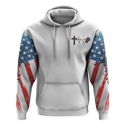 One Blessed Mama America Wings Cross All Over Print 3D Hoodie, Christian Hoodie, Christian Sweatshirt, Bible Verse Shirt