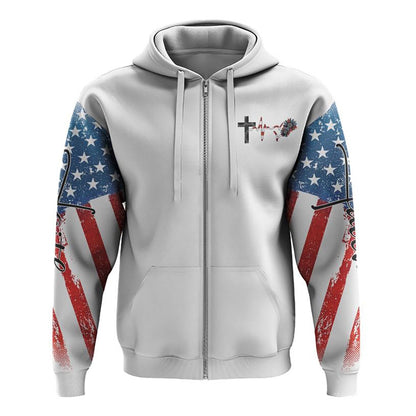 One Blessed Mama America Wings Cross All Over Print 3D Hoodie, Christian Hoodie, Christian Sweatshirt, Bible Verse Shirt