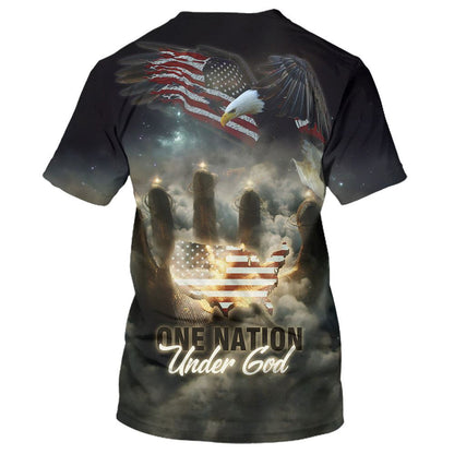 One Nation Under God American All Over Print 3D T Shirt For Men And Women, Christian T-Shirt, Faith Shirt