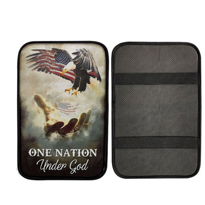 One Nation Under God Car Center Console Cover, Cross Car Interior Accessories