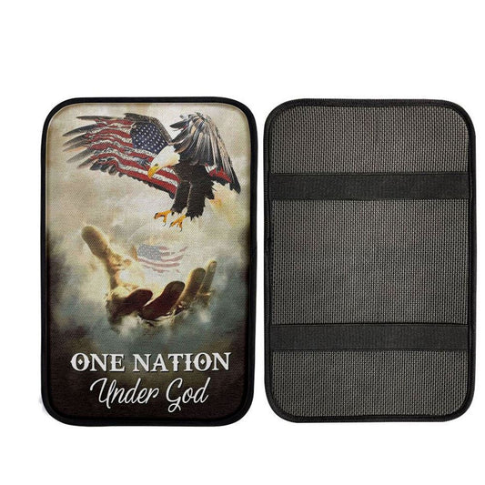 One Nation Under God Car Center Console Cover, Religious Car Armrest Accessories