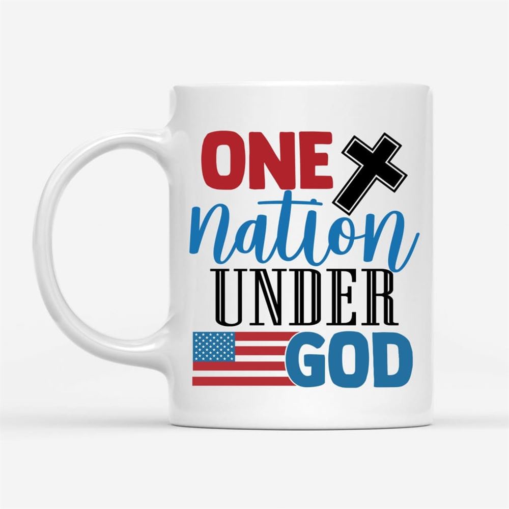 One Nation Under God Coffee Mug, Christian Mug, Bible Mug, Faith Gift, Encouragement Gift