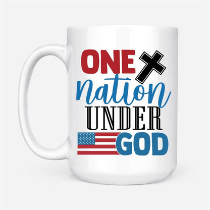 One Nation Under God Coffee Mug, Christian Mug, Bible Mug, Faith Gift, Encouragement Gift