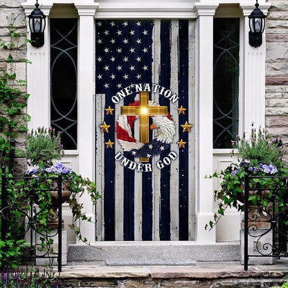 One Nation Under God Door Cover, Christian Door Decor, Door Christian Church, Christian Door Plaques