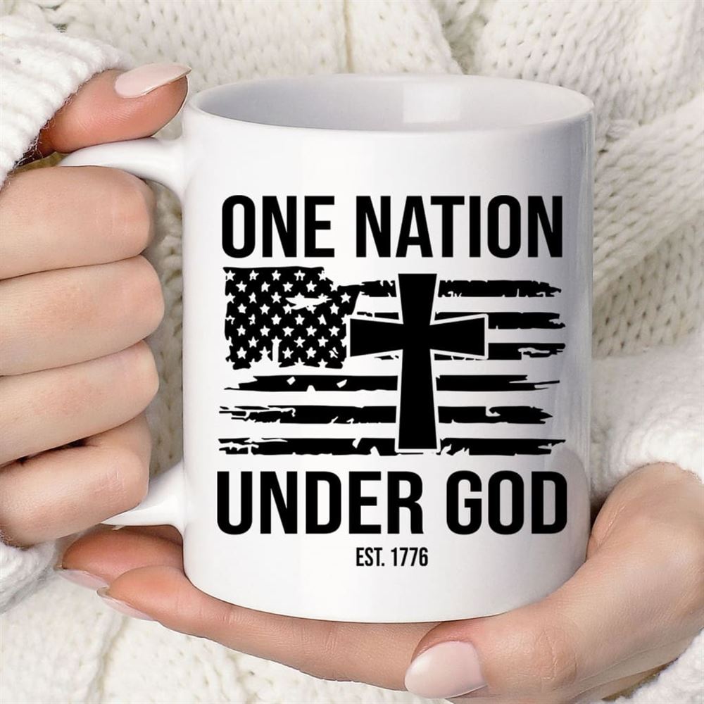 One Nation Under God Est 1776 Coffee Mug, Christian Mug, Bible Mug, Faith Gift, Encouragement Gift