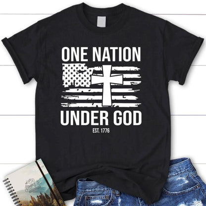 One Nation Under God Est 1776 T Shirt, Blessed T Shirt, Bible T shirt, T shirt Women