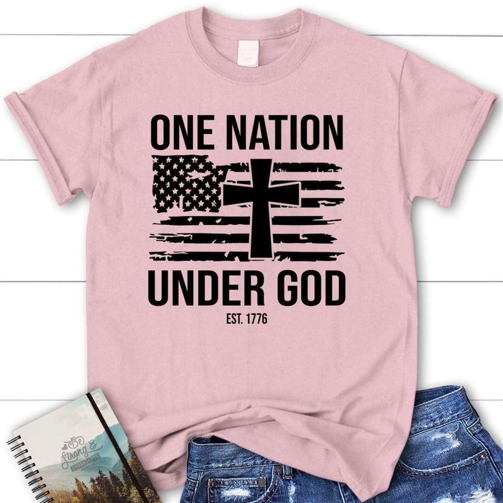 One Nation Under God Est 1776 T Shirt, Blessed T Shirt, Bible T shirt, T shirt Women