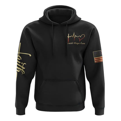 One Nation Under God Flag Wings All Over Print 3D Hoodie, Christian Hoodie, Christian Sweatshirt, Bible Verse Shirt
