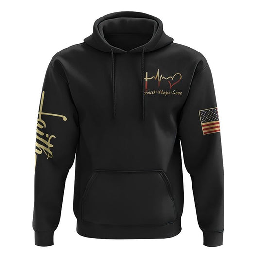 One Nation Under God Flag Wings All Over Print 3D Hoodie, Christian Hoodie, Christian Sweatshirt, Bible Verse Shirt