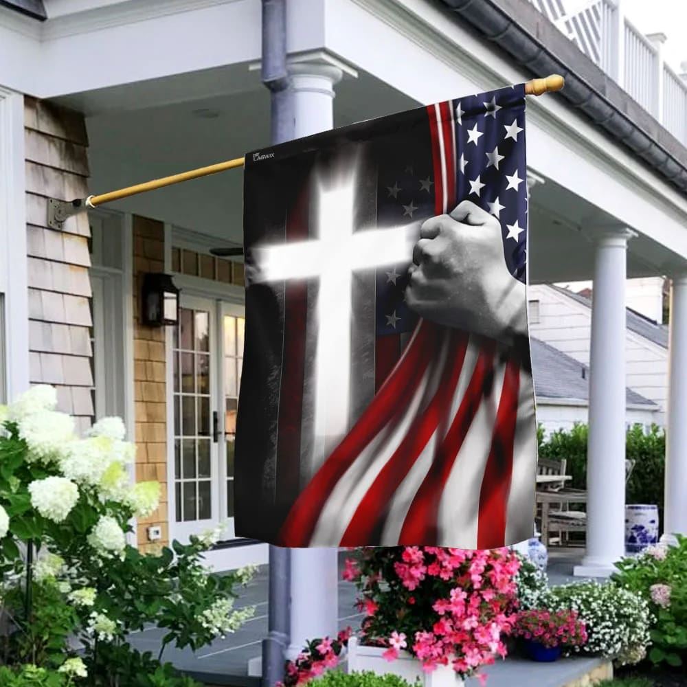 One Nation Under God Jesus American House Flags, Christian Flag, Scripture Flag, Garden Banner