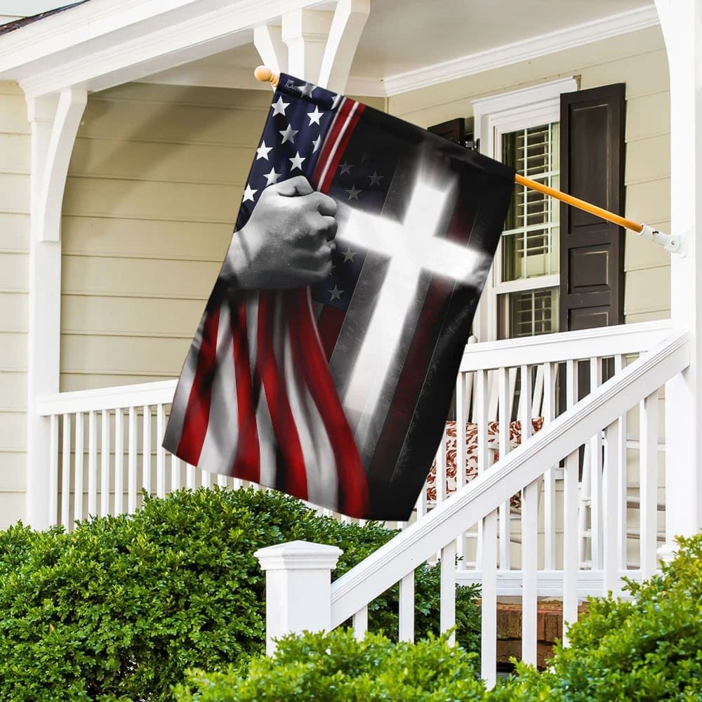 One Nation Under God Jesus American House Flags, Christian Flag, Scripture Flag, Garden Banner