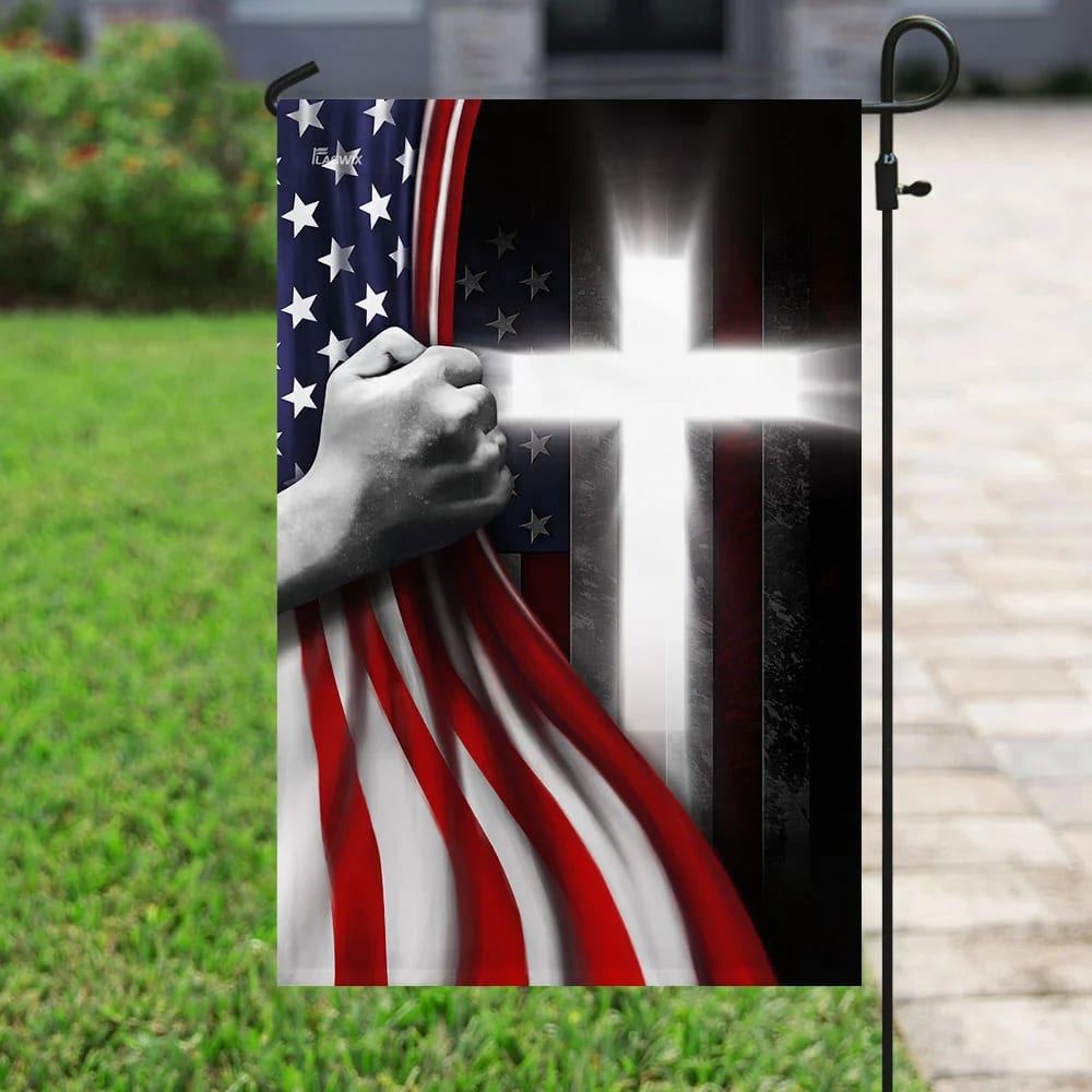 One Nation Under God Jesus American House Flags, Christian Flag, Scripture Flag, Garden Banner