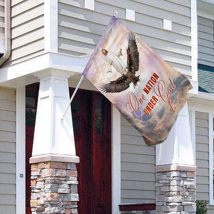 One Nation Under God Jesus Christian American House Flag, Outdoor Religious Flags, Christian Flag, Scripture Flag, Garden Banner