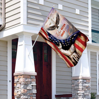One Nation Under God Jesus Christian American House Flags, Christian Flag, Scripture Flag, Garden Banner