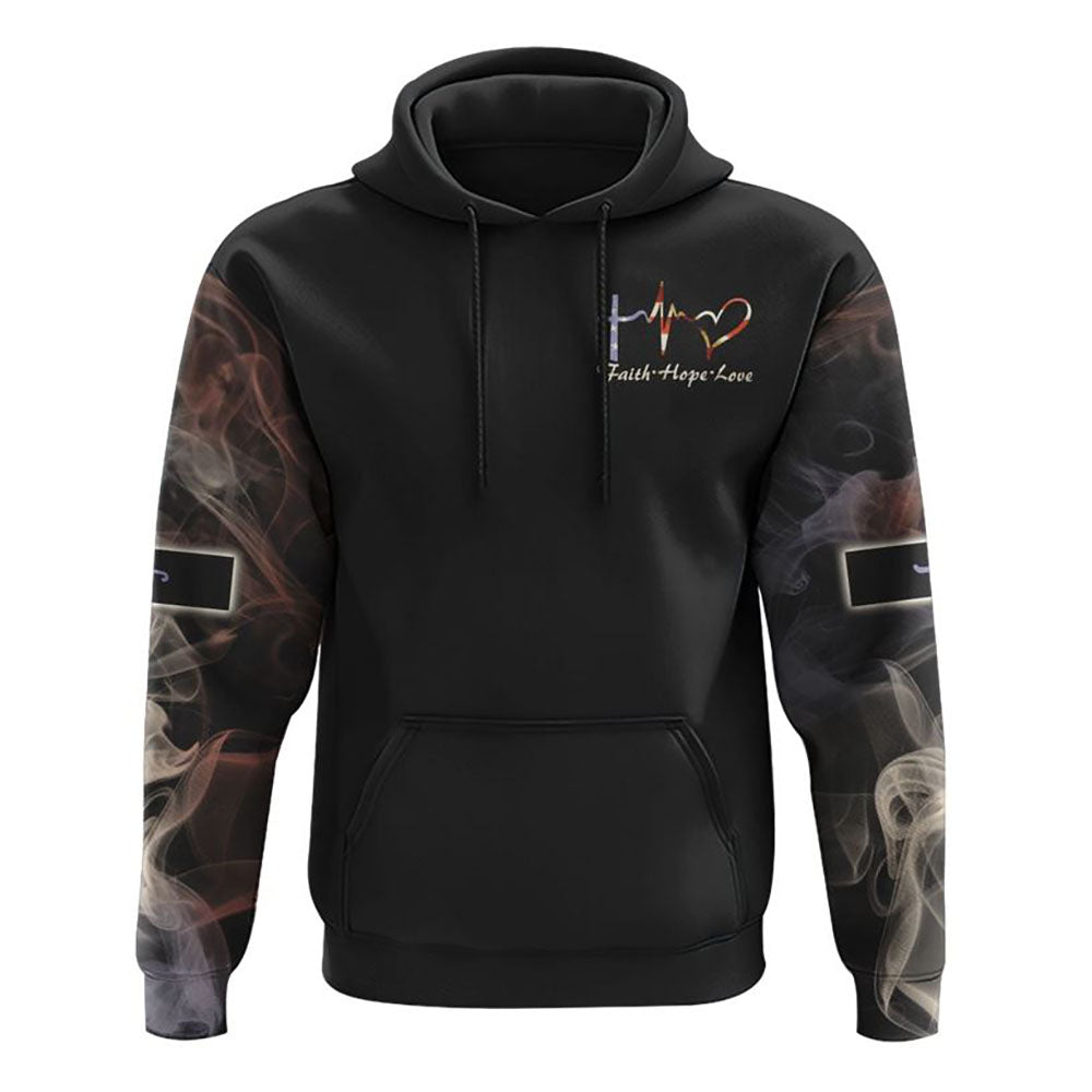 One Nation Under God Lion Light All Over Print 3D Hoodie, Christian Hoodie, Christian Sweatshirt, Bible Verse Shirt
