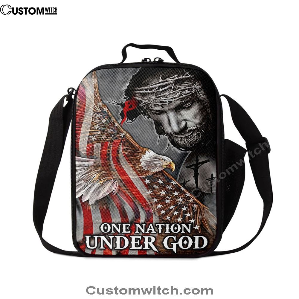 One Nation Under God Lunch Bag, Bible Verse Lunch Bag For Men And Women