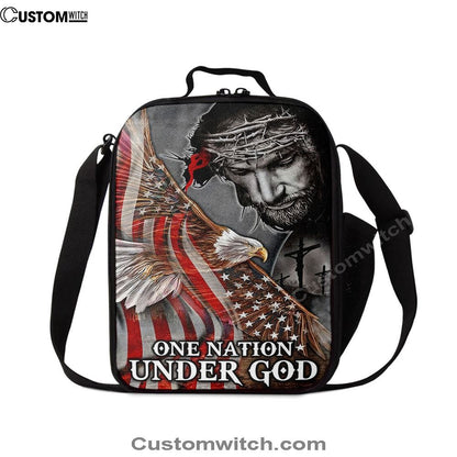 One Nation Under God Lunch Bag, Bible Verse Lunch Bag For Men And Women