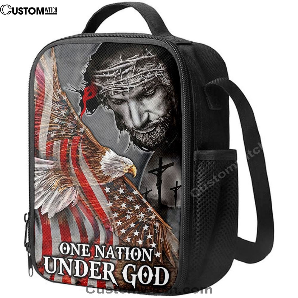 One Nation Under God Lunch Bag, Bible Verse Lunch Bag For Men And Women
