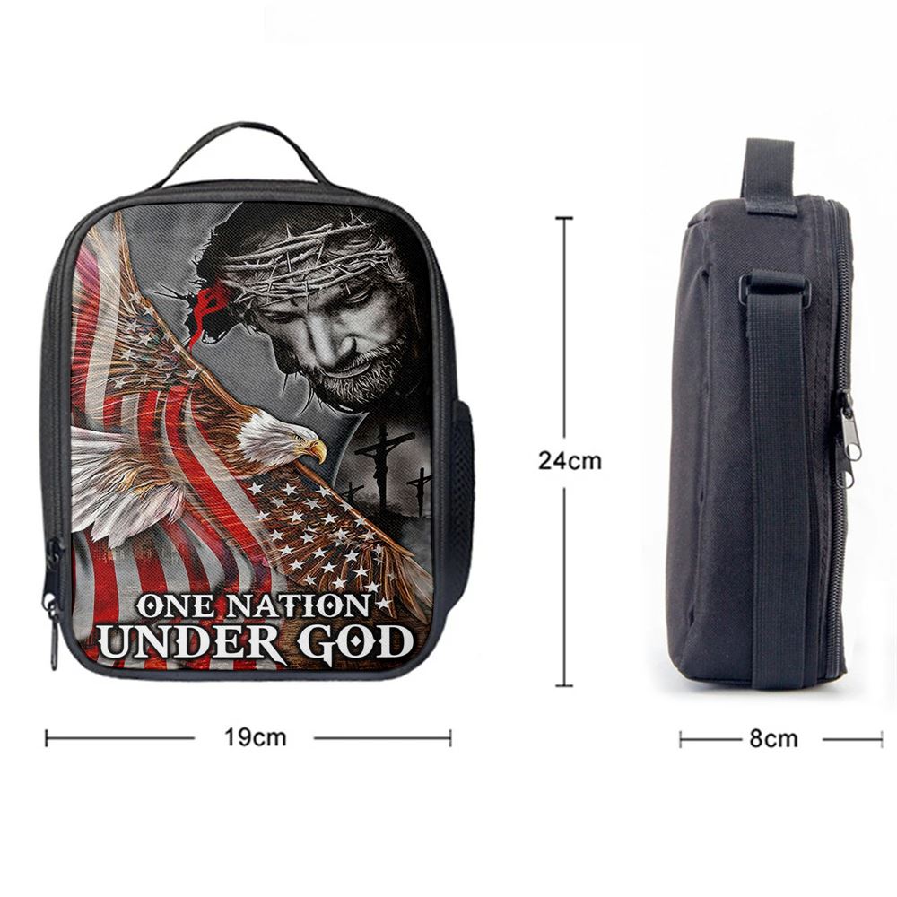 One Nation Under God Lunch Bag, Bible Verse Lunch Bag For Men And Women