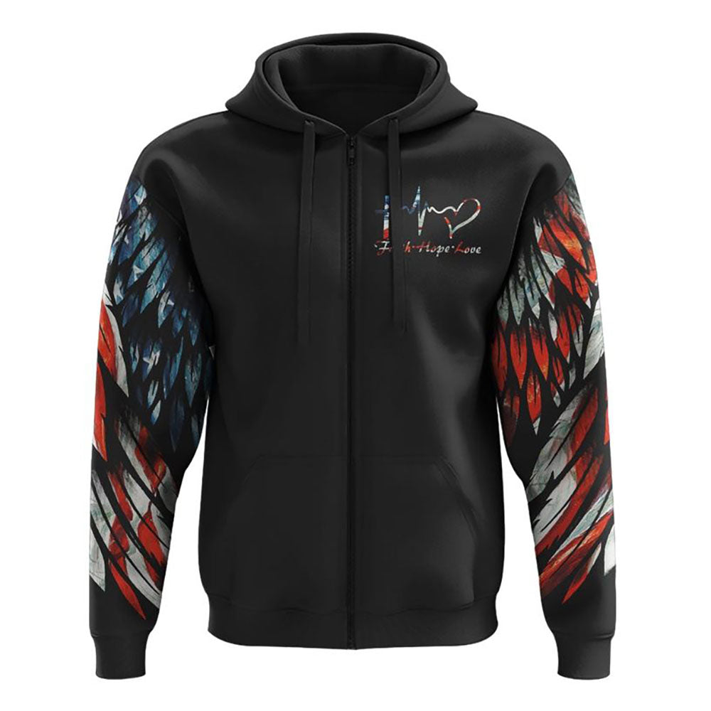 One Nation Under God Painting All Over Print 3D Hoodie, Christian Hoodie, Christian Sweatshirt, Bible Verse Shirt