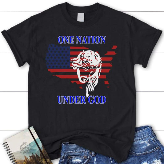 One Nation Under God T Shirt, Womens Christian T Shirts, Blessed T Shirt, Bible T shirt, T shirt Women