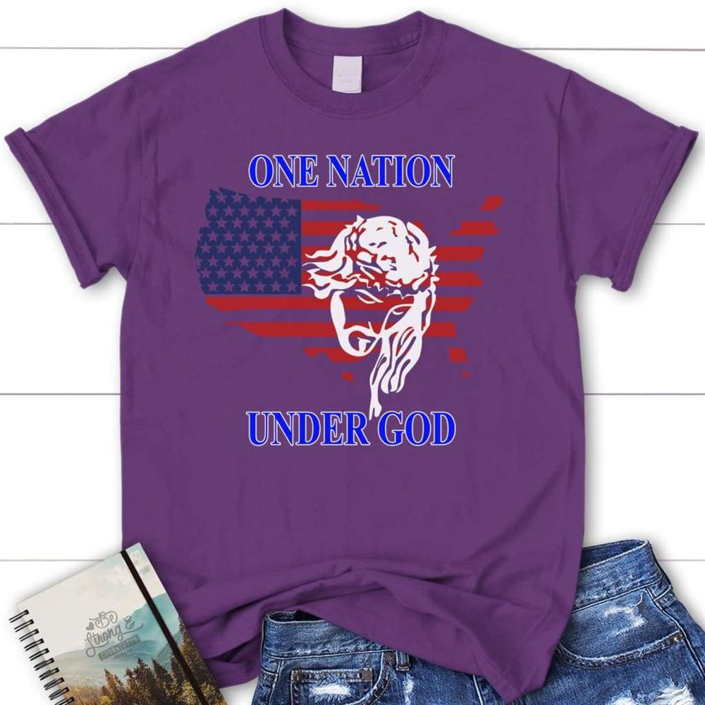 One Nation Under God T Shirt, Womens Christian T Shirts, Blessed T Shirt, Bible T shirt, T shirt Women