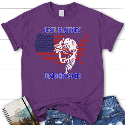 One Nation Under God T Shirt, Womens Christian T Shirts, Blessed T Shirt, Bible T shirt, T shirt Women