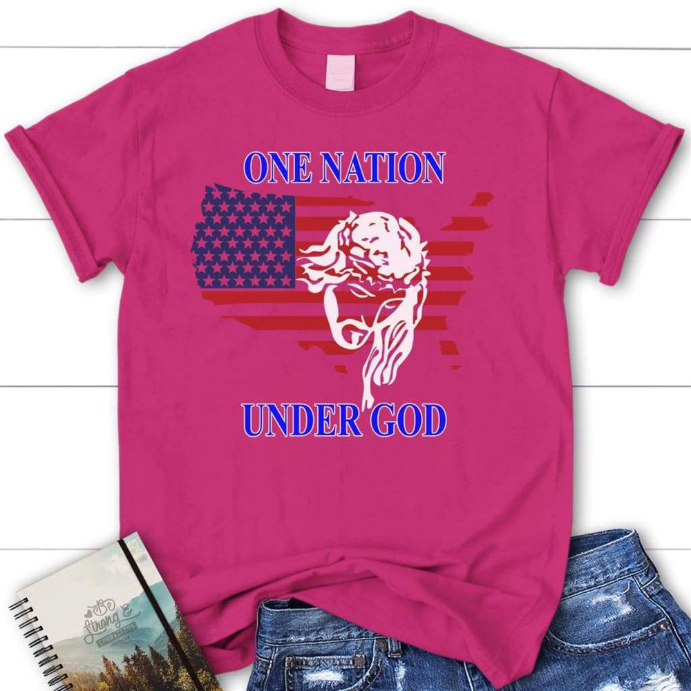 One Nation Under God T Shirt, Womens Christian T Shirts, Blessed T Shirt, Bible T shirt, T shirt Women