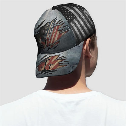 One Nation Under God With American Flag Baseball Cap, Christian Baseball Cap, Religious Cap, Jesus Gift, Jesus Hat