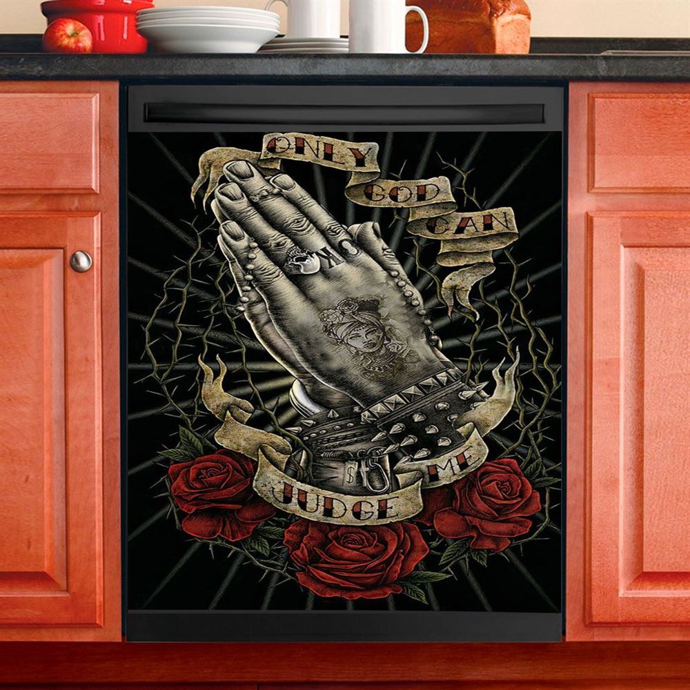 Only God Can Judge Me Dishwasher Cover, Christian Dishwasher Wrap, Religious Kitchen Decoration