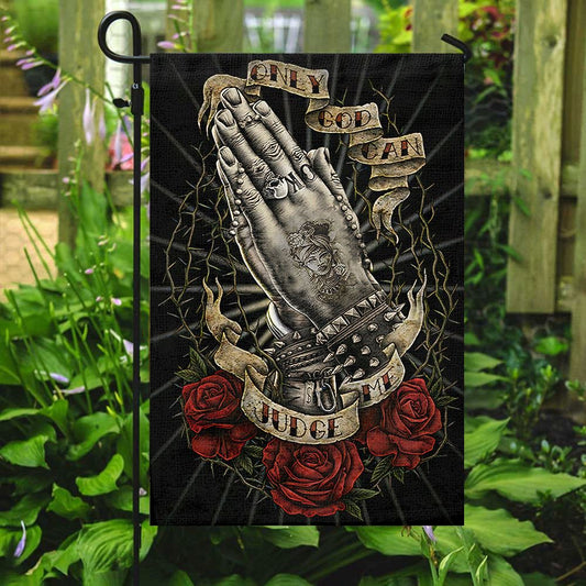 Only God Can Judge Me Flag, Christian's Flag, Jesus Garden Flag, Garden Flag, Christian Flag, Scripture Flag, Garden Banner