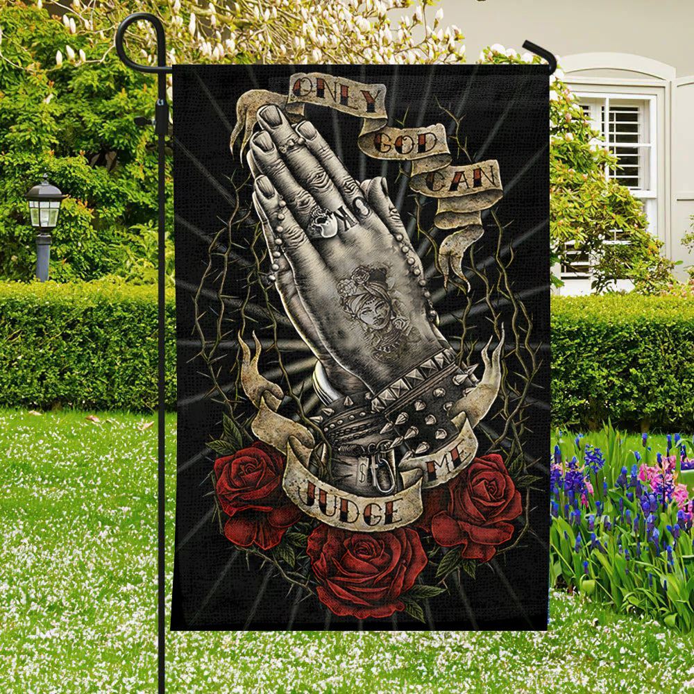 Only God Can Judge Me Flag, Christian's Flag, Jesus Garden Flag, Garden Flag, Christian Flag, Scripture Flag, Garden Banner