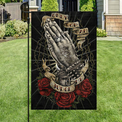 Only God Can Judge Me Flag, Christian's Flag, Jesus Garden Flag, Garden Flag, Christian Flag, Scripture Flag, Garden Banner