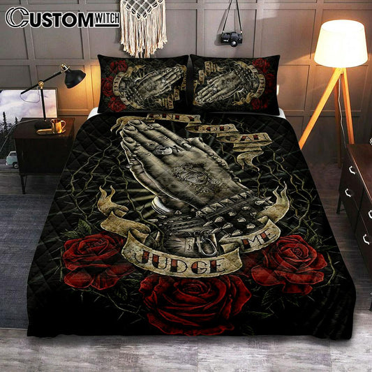 Only God Can Judge Me Quilt Bedding Set Bedroom - Christian Cover Twin Bedding Quilt Bedding Set - Religious Quilt Bedding Set Prints