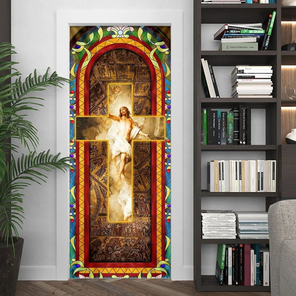 Our Savior Jesus Christ Cross Door Cover, Christian Door Decor, Door Christian Church, Christian Door Plaques