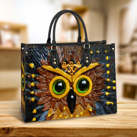 Owl Leather Style 4 Leather Bag, Gift For Owl Lovers, Women's Pu Leather Bag