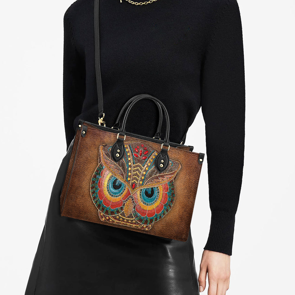 Owl Leather Style Leather Bag, Gift For Owl Lovers, Women's Pu Leather Bag