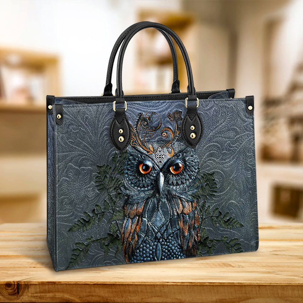 Owl Leather Style Pu Leather Bag, Gift For Owl Lovers, Women's Pu Leather Bag