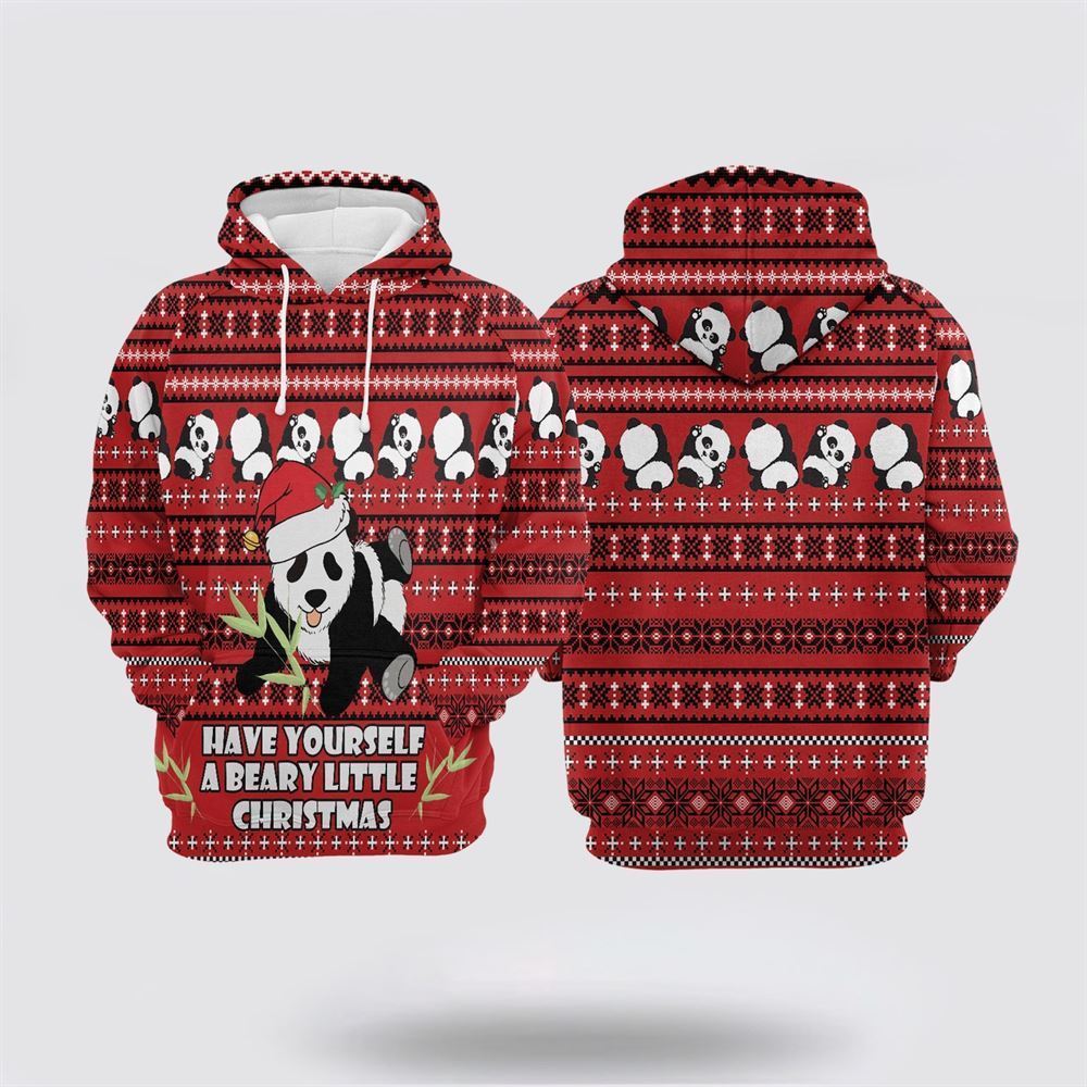 Panda Christmas All Over Print 3D Hoodie For Men & Women, Christmas Hoodie Cute, Christmas Gift, Christmas Fashion