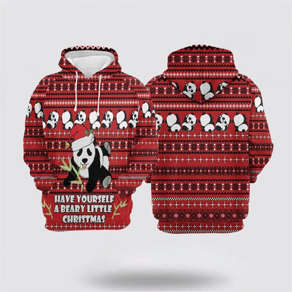 Panda Christmas All Over Print 3D Hoodie For Men & Women, Christmas Hoodie Cute, Christmas Gift, Christmas Fashion