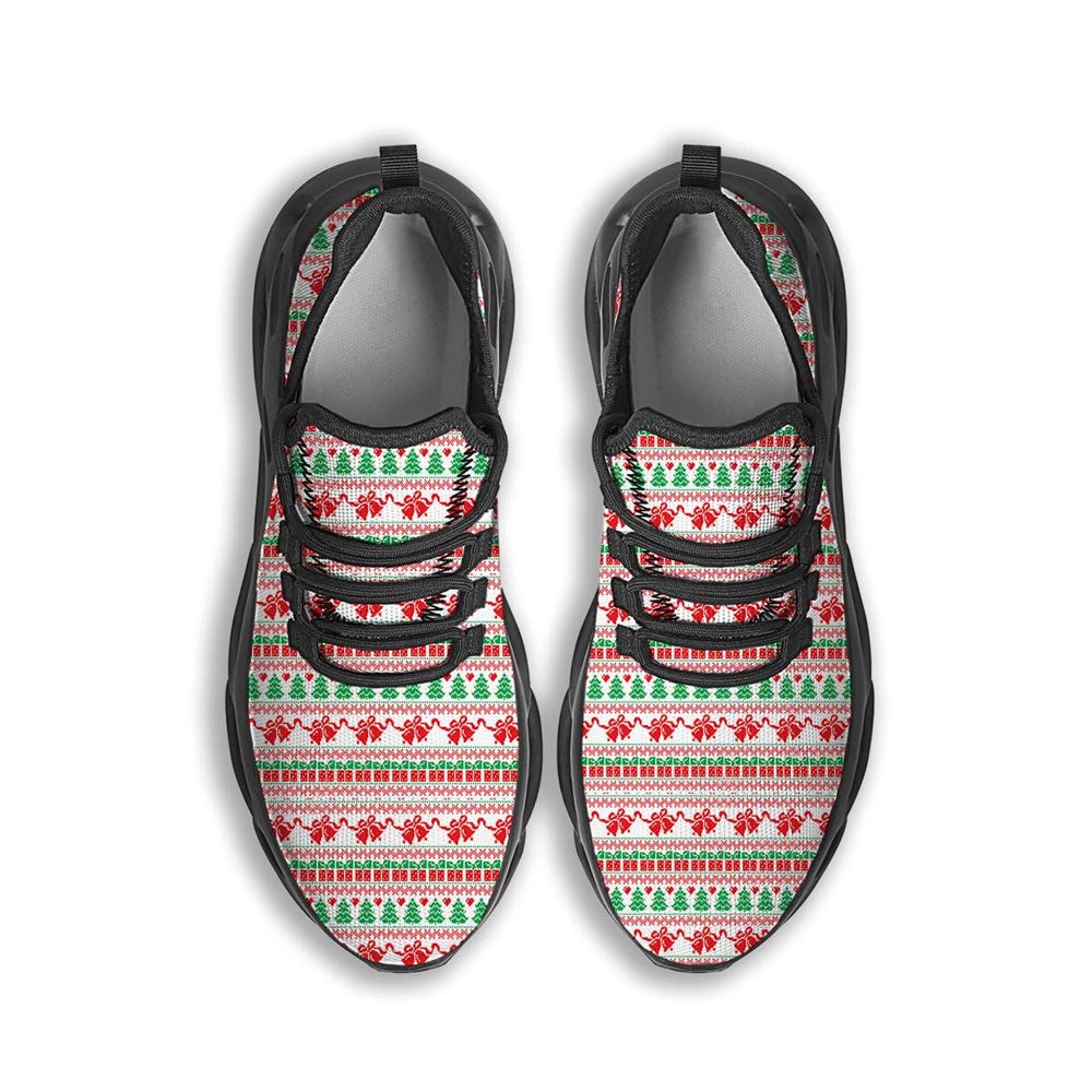 Party Knitted Christmas Print Pattern Black Max Soul Shoes For Men Women, Best Running Sneaker, Christmas Shoes, Winter Fashion Shoes