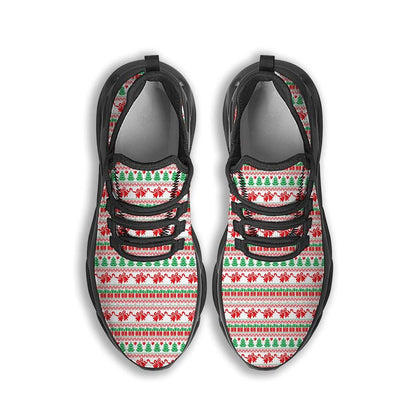 Party Knitted Christmas Print Pattern Black Max Soul Shoes For Men Women, Best Running Sneaker, Christmas Shoes, Winter Fashion Shoes