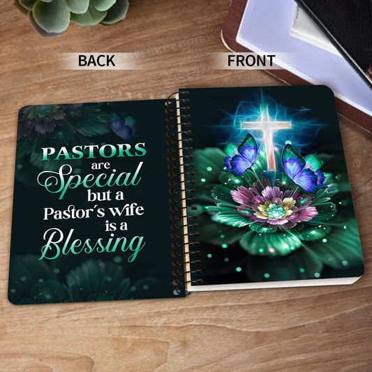Pastors Are But A Pastor's Wife Is A Blessing Flower Spiral Journal, Spiritual Gift Faith For Christians