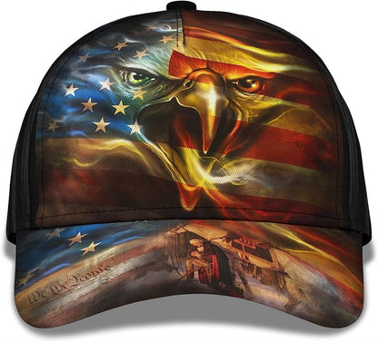 Patriotic We The People Bald Eagle Custom Name Baseball Cap, Christian Baseball Cap, Religious Cap, Jesus Gift, Jesus Hat