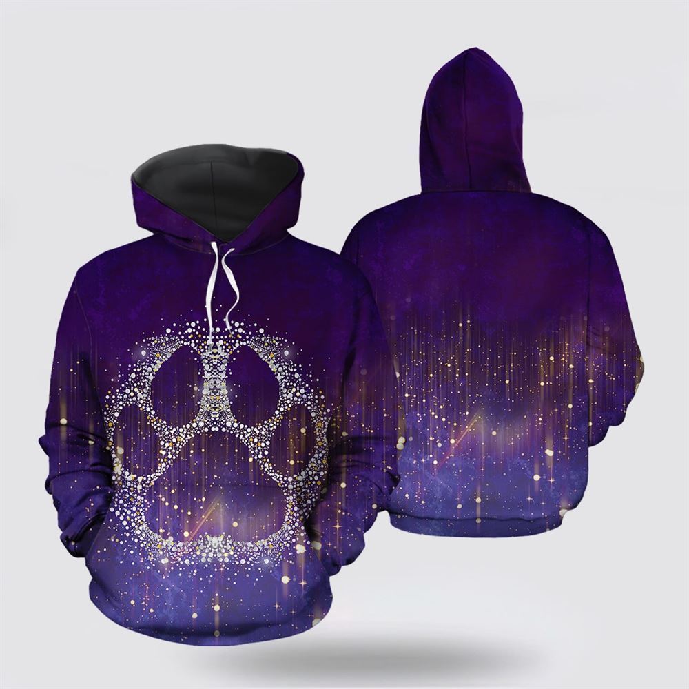 Paw Snowflake All Over Print 3D Hoodie For Men & Women, Christmas Dog Hoodie, Christmas Hoodie Cute, Christmas Gift