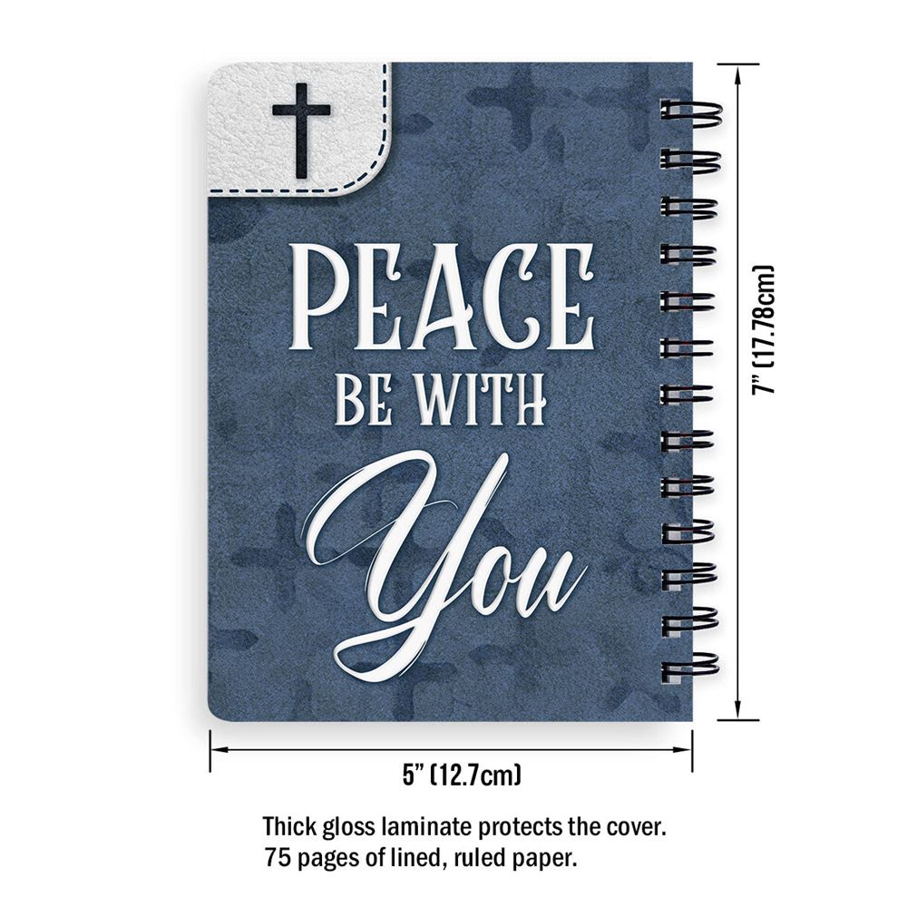 Peace Be With You Personalized Pigeon Spiral Journal, Spiritual Gift Faith For Christians